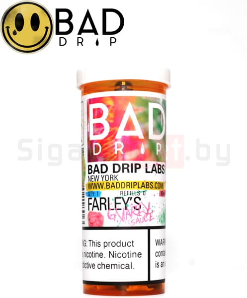 Жидкость Bad Drip - Farley’s Gnarly ( Свежий Киви с Сочной Клубникой ) 60мл ( 3 мг )