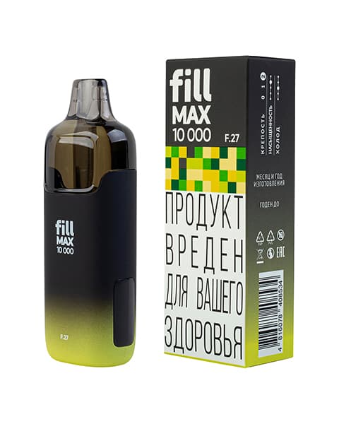 Одноразка fill MAX 10000 - 650 mAh - Лимон Лайм Ананас ( F27 ) ( 10 мл. Крепость 17 ± 3 мг\ мл )
