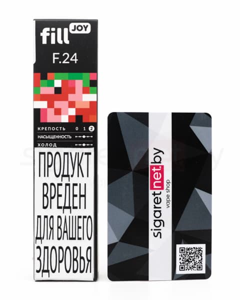 Электронная система курения ( одноразовая ) fill JOY 500 - 400 mAh - Арбуз ( F24 ) ( 2 мл. Крепость 17 ± 3 мг\ мл )