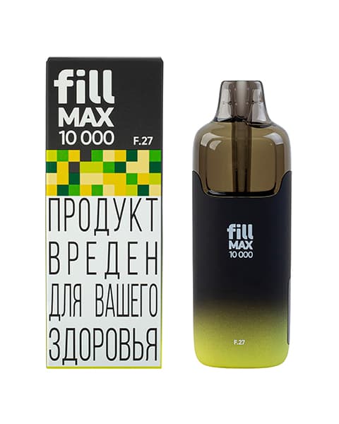 Одноразка fill MAX 10000 - 650 mAh - Лимон Лайм Ананас ( F27 ) ( 10 мл. Крепость 17 ± 3 мг\ мл )