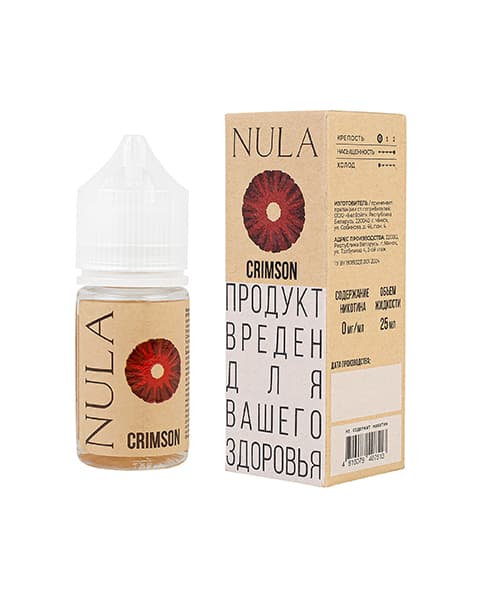 Жидкость NULA - Crimson ( Кислая Вишня ) 25 мл ( 0 мг ) РБ