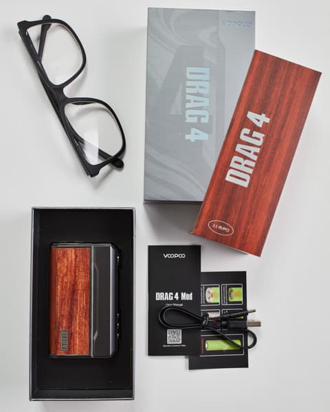 Мод VOOPOO DRAG 4 177W TC Mod ( Черно - Красный ) Gun Metal Rosewood