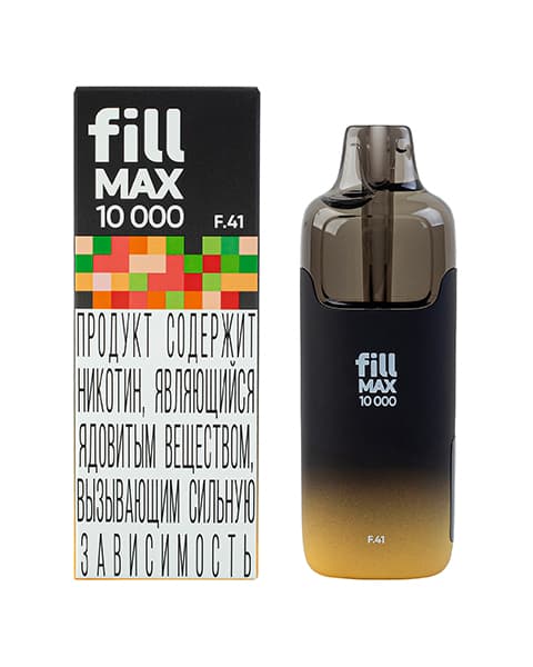 Одноразка fill MAX 10000 - 650 mAh - Персик Киви Дыня ( F41 ) ( 10 мл. Крепость 17 ± 3 мг\ мл )