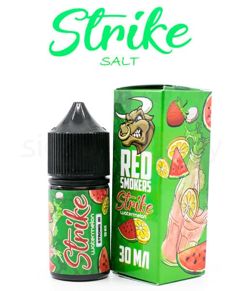 Жидкость RED SMOKERS STRIKE SALT - WATERMELON ( Арбуз ) 30 мл ( 20 мг )