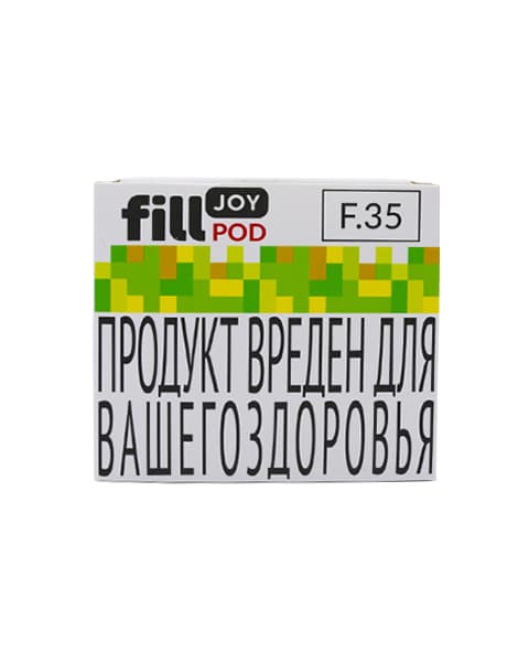 Одноразовый картридж с жидкостью для электронных систем курения fill JOY POD - Двойное Яблоко ( F35 ) ( 2 мл. Крепость 17 ± 3 мг )