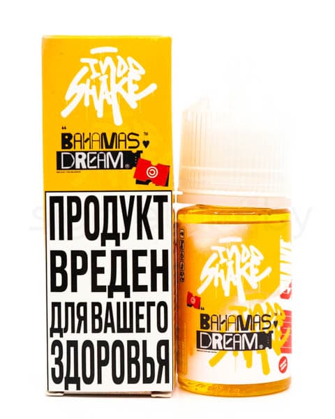 Жидкость INDO SHAKE SALT - Bahamas Dream 30 мл ( 17 ± 3 мг ) ( Милкшейк с Бананом и Клубникой )
