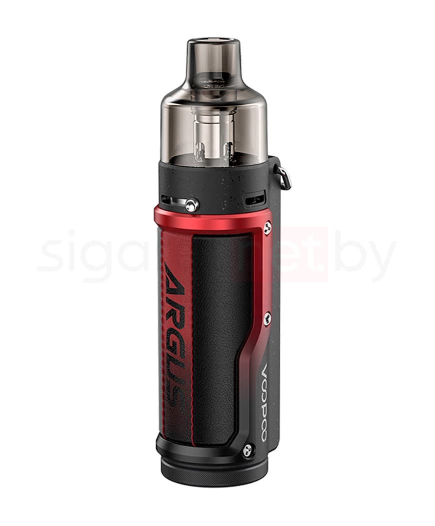 Стартовый комплект VOOPOO Argus 40W Pod - 1500 mAh - 4.5 мл. ( Черно - Красный ) Litchi Leather & Black Red