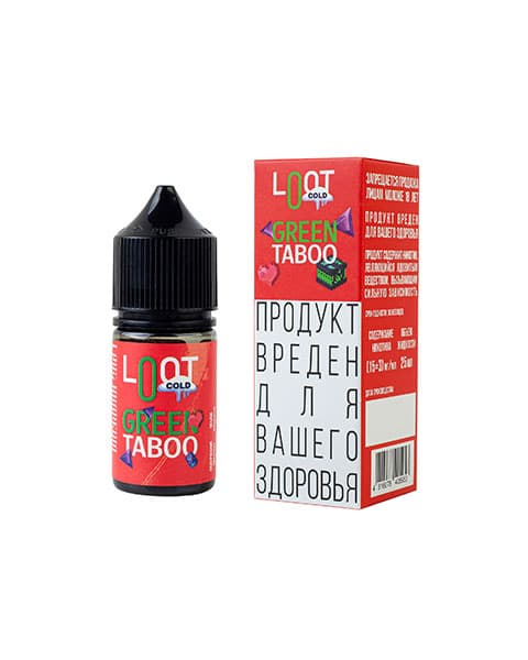 Зеленое Яблоко – Жидкость Loot Cold SALT Green Taboo 25 мл ( 15 ± 3 мг )