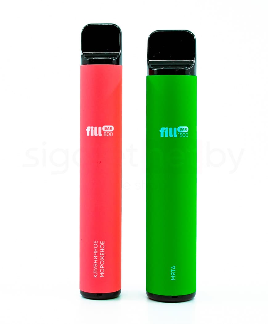 Электронная система курения ( одноразовая ) Fill Bar 1500 - 850 mAh - Яблоко с Персиком ( 4,8 мл. Крепость 20 мг\ мл )