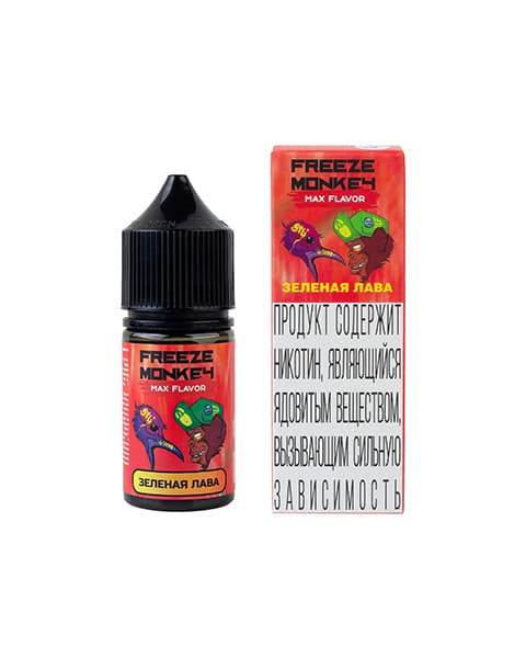 Арбузный Лимонад Жидкость – Freeze Monkey MAX FLAVOR SALT Зеленая Лава 25 мл ( 15 ± 3 мг )