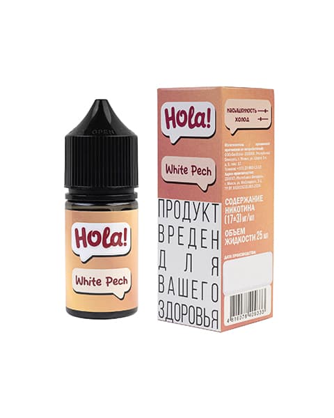 Белый Нектарин – Жидкость HOLA White Pech 25 мл ( 17 ± 3 мг )