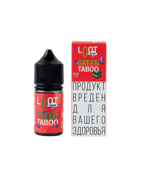 Зеленое Яблоко – Жидкость Loot Cold SALT Green Taboo 25 мл ( 15 ± 3 мг )