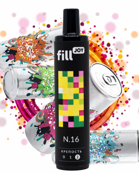Электронная система курения ( одноразовая ) fill JOY 500 - 400 mAh - Энергетик ( N16 ) ( 2 мл. Крепость 17 ± 3 мг\ мл )