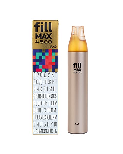 Одноразка fill MAX 4500 - Черника Малина Ежевика Мята ( F49 ) ( 4.4 мл. Крепость 17 ± 3 мг\ мл )