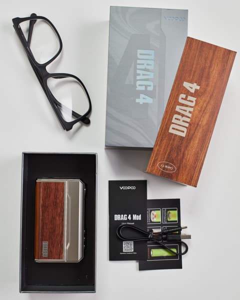 Мод VOOPOO DRAG 4 177W TC Mod ( Серебристо - Коричневый ) Pale Gold Walnut