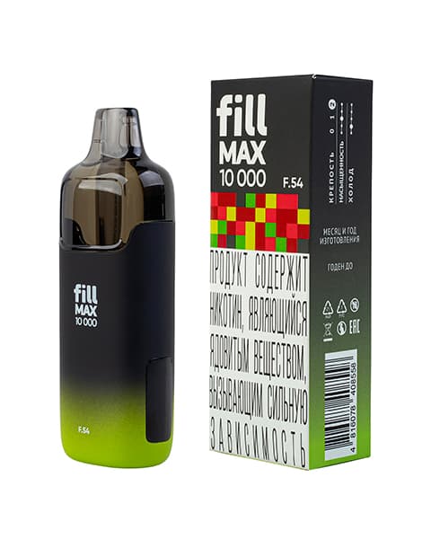 Одноразка fill MAX 10000 - 650 mAh - Красная Смородина Лайм ( F54 ) ( 10 мл. Крепость 17 ± 3 мг\ мл )