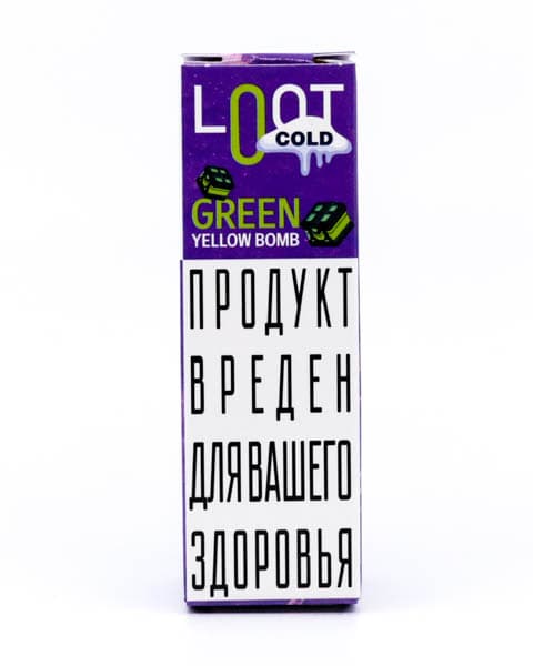 Жидкость Loot Cold SALT - Green Yellow Bomb 10 мл ( 15 ± 3 мг ) ( Киви Манго )
