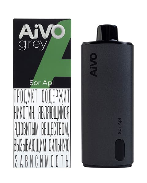 Кислое Яблоко – Одноразка AiVO grey (Sor Apl) ( 10 мл. Крепость 17 ± 3 мг\ мл )