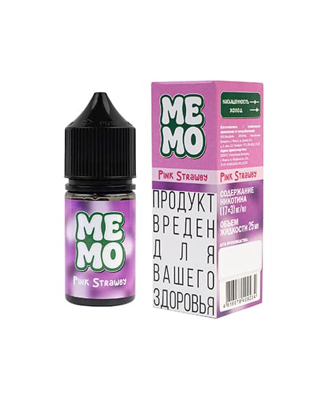 Клубничный Тик Так – Жидкость MEMO Pink Strawby 25 мл ( 17 ± 3 мг )