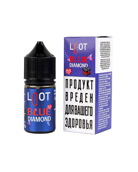 Жидкость Loot SALT - Blue Diamond 25 мл ( 15 ± 3 мг ) ( Смородина Малина )