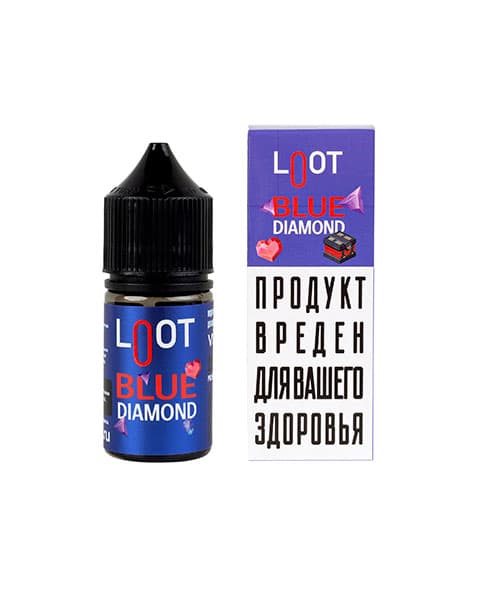 Жидкость Loot SALT - Blue Diamond 25 мл ( 15 ± 3 мг ) ( Смородина Малина )