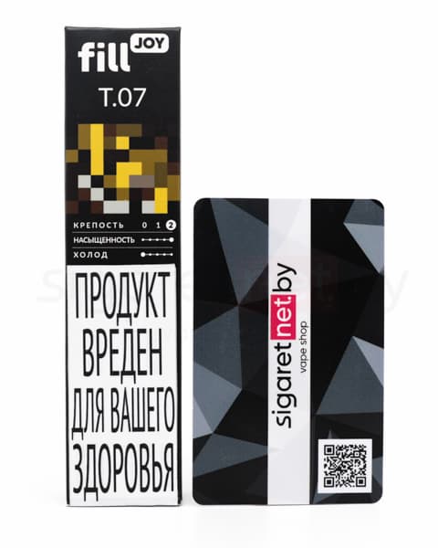 Электронная система курения ( одноразовая ) fill JOY 500 - 400 mAh - Табак ( T07 ) ( 2 мл. Крепость 17 ± 3 мг\ мл )
