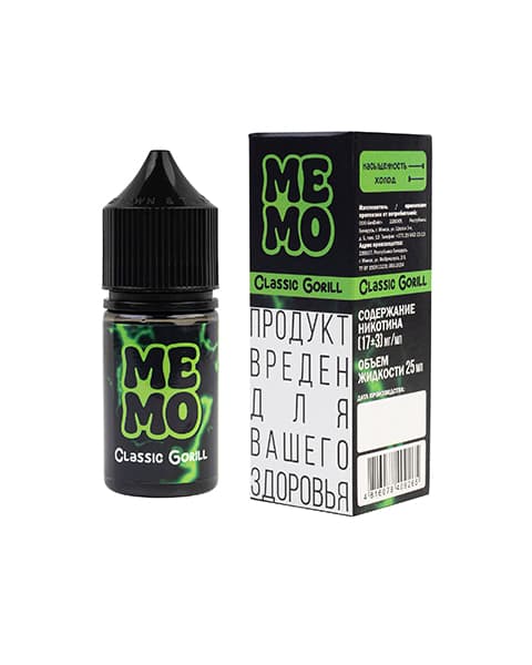 Энергетик – Жидкость MEMO Classic Gorill 25 мл ( 17 ± 3 мг )
