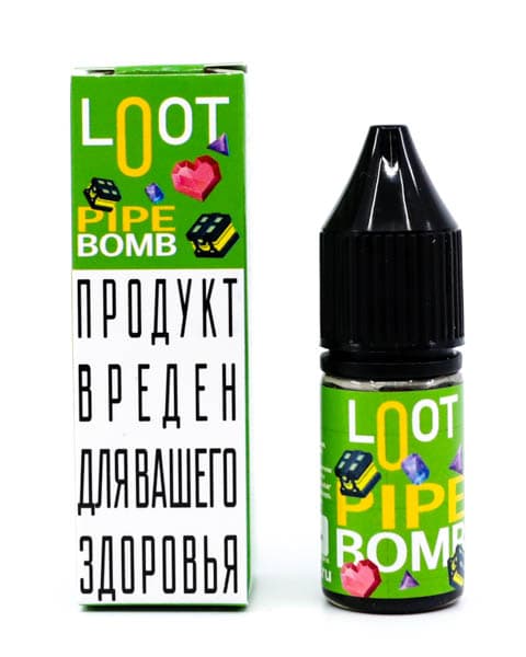 Жидкость Loot SALT - Pipe Bomb 10 мл ( 15 ± 3 мг ) ( Яблоко Корица )