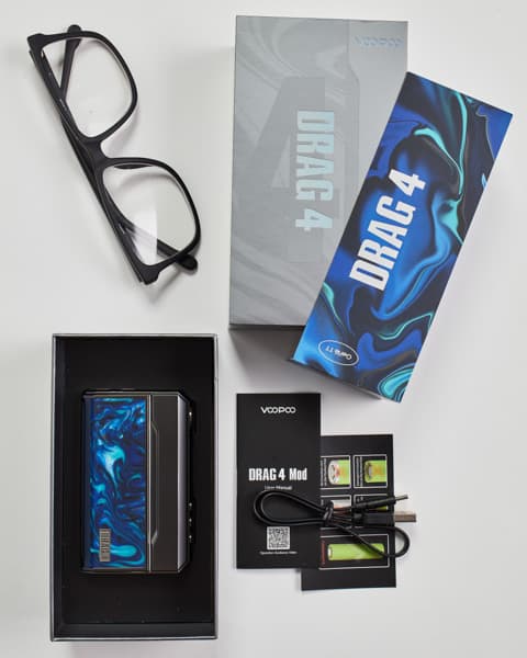 Мод VOOPOO DRAG 4 177W TC Mod ( Синий ) Gun Metal Ocean Blue