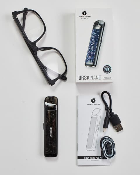 Стартовый комплект Lost Vape Ursa Nano Pod 800 mAh - 2.5 мл. ( Черный с Рисунком ) Dark Frost