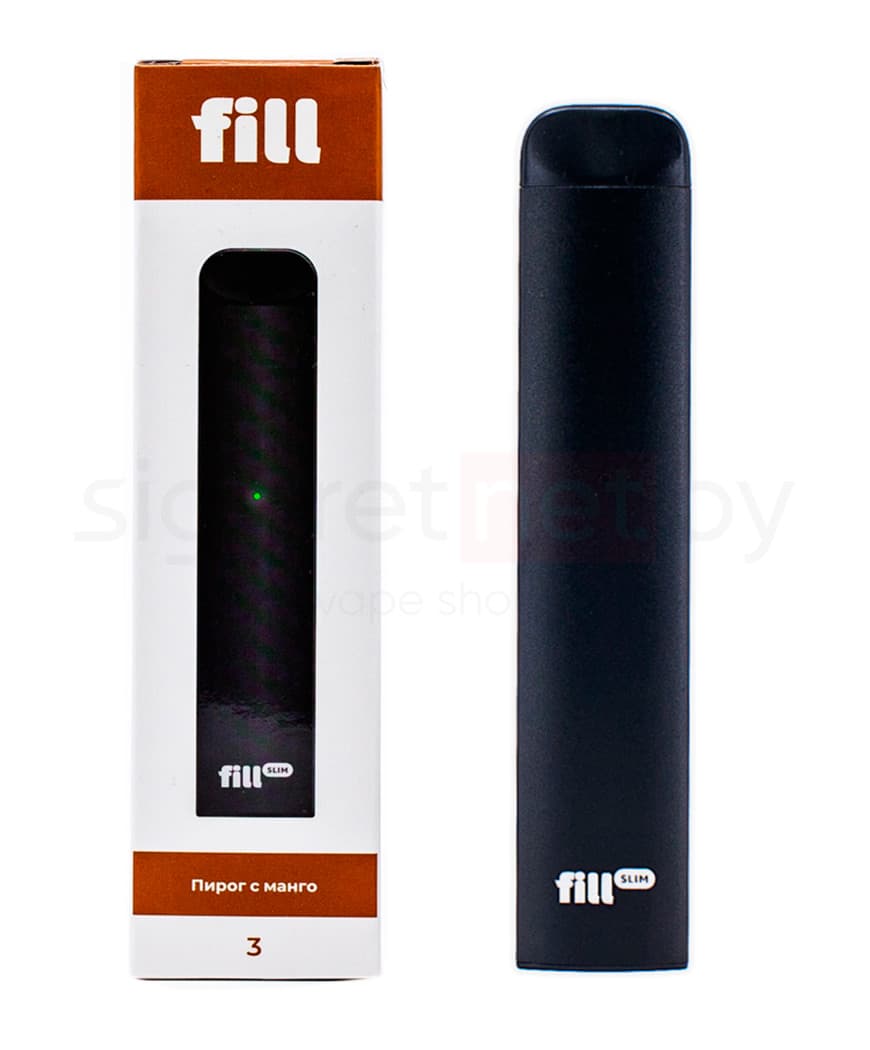 Одноразовая электронная сигарета FILL SLIM - 280mAh ( 1,8 Ом \ 1,5 мл. ) Пирог с Манго ( крепость 30 мг. \ мл. )