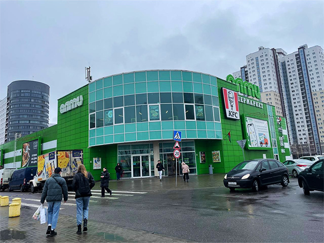 Схема прохода к магазину SigaretNet в универсаме Алми в Минске