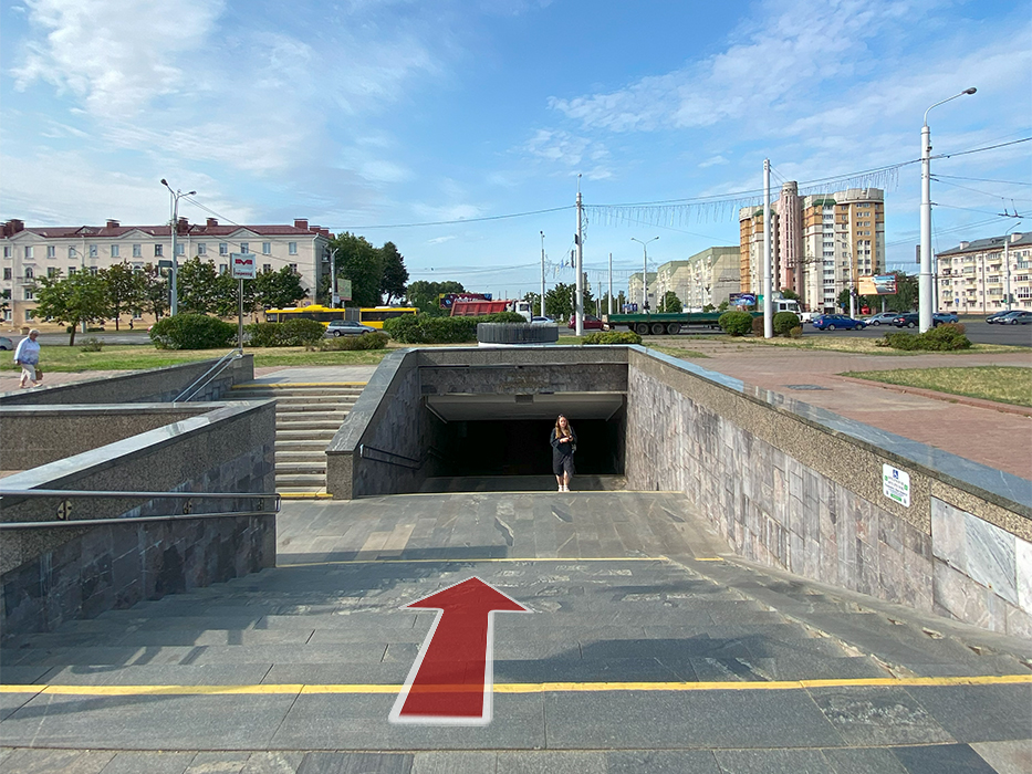 Схема прохода к магазину SigaretNet.by в г. Минск, переход метро Автозаводская