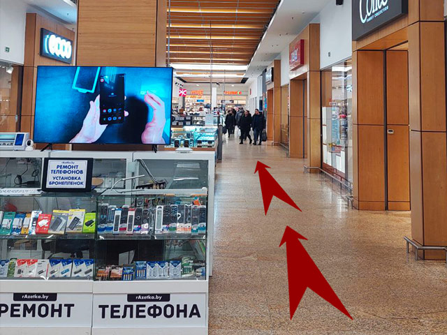Схема прохода к магазину SigaretNet.by в ТРК Expobel