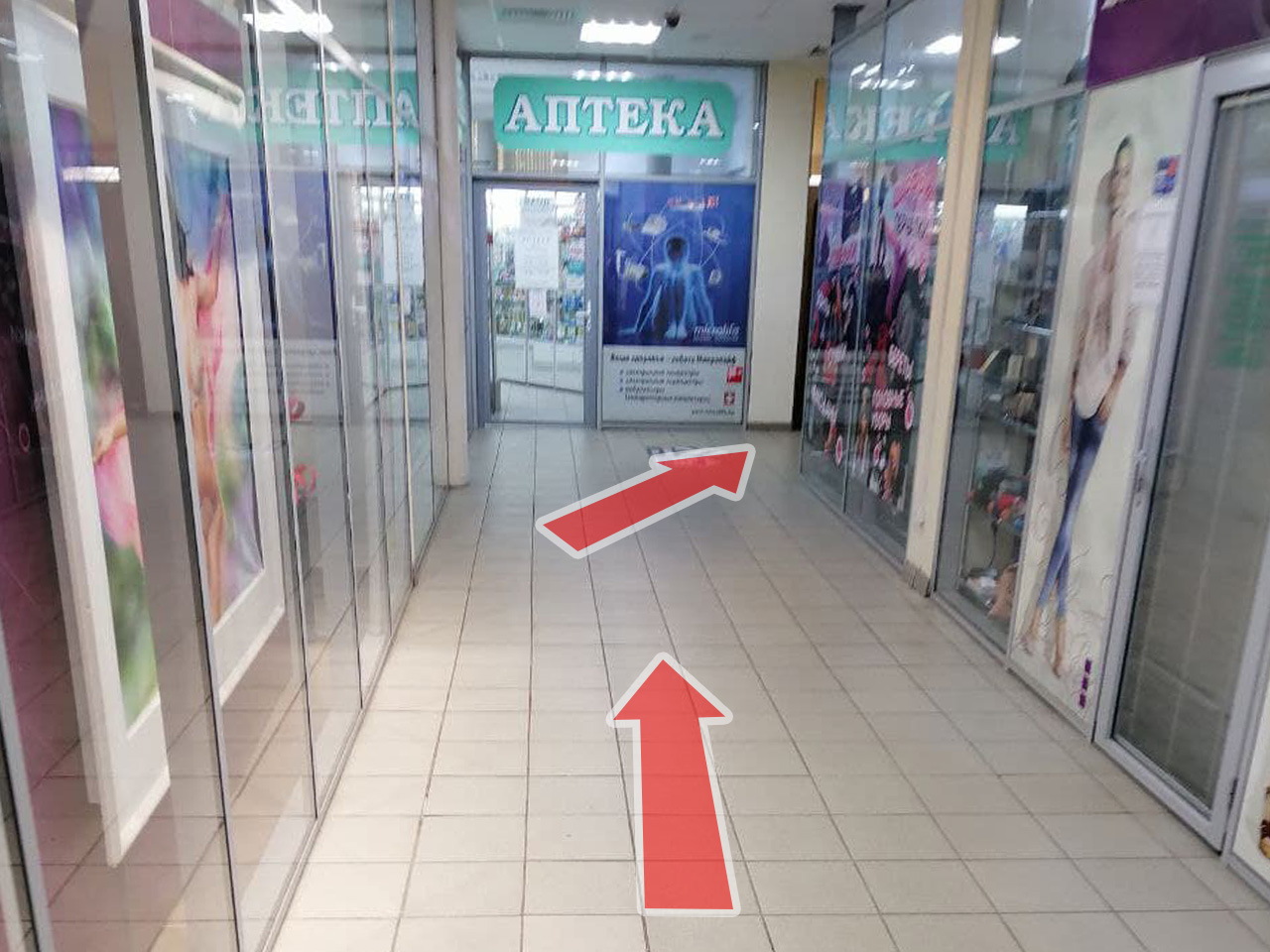 Схема прохода к магазину SigaretNet в ТРЦ 