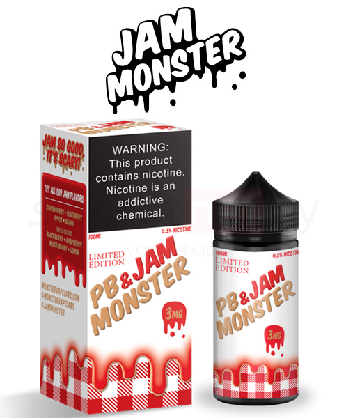 Премиум жидкость для вейпа Jam Monster PB & Jam Strawberry