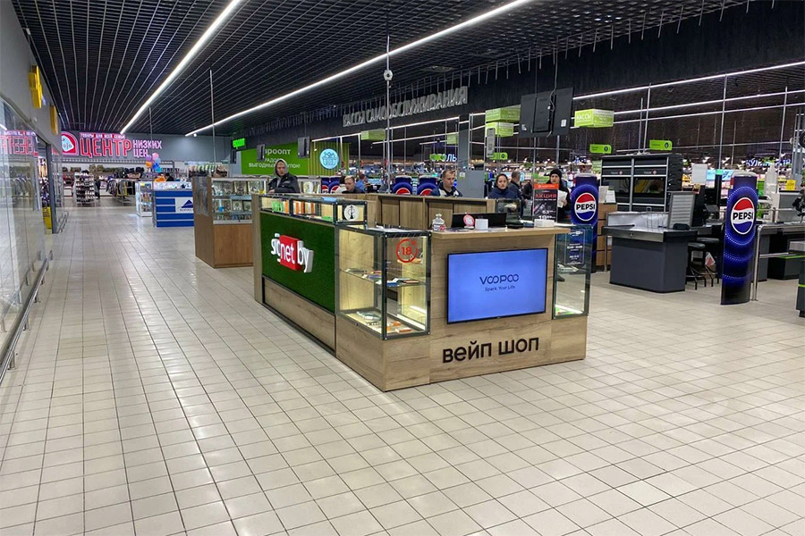 Вейп шоп в гипермаркете Евроопт Гипер