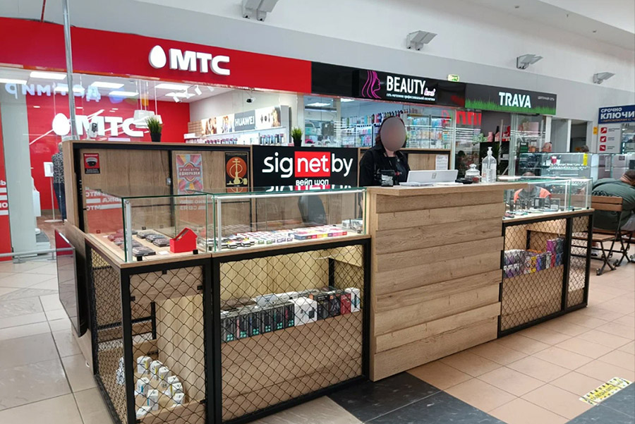 Вейп шоп в гипермаркете Гиппо