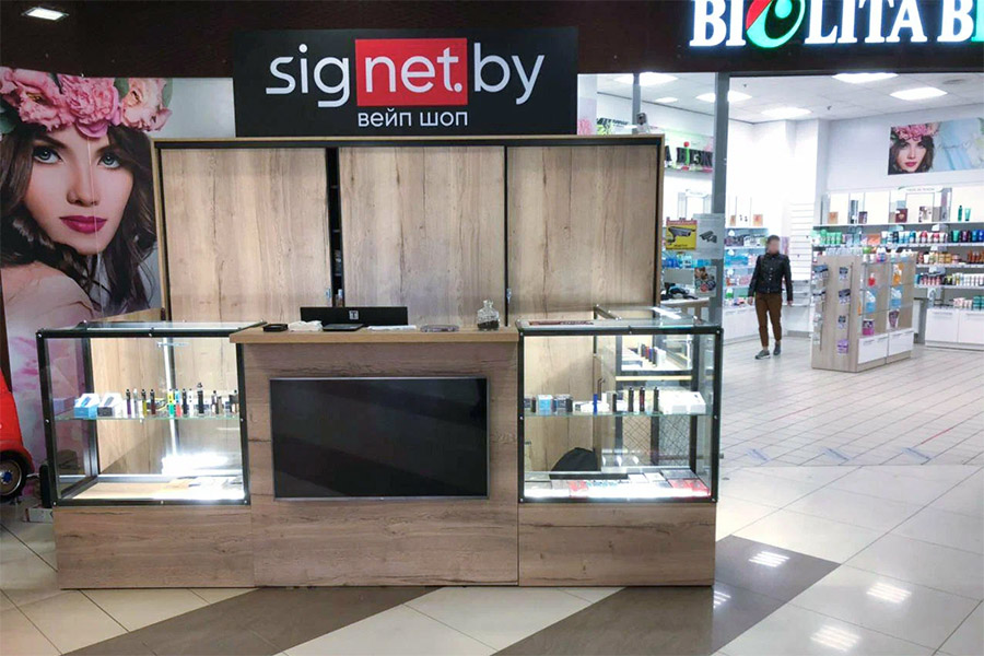 Вейп шоп в супермаркете Алми