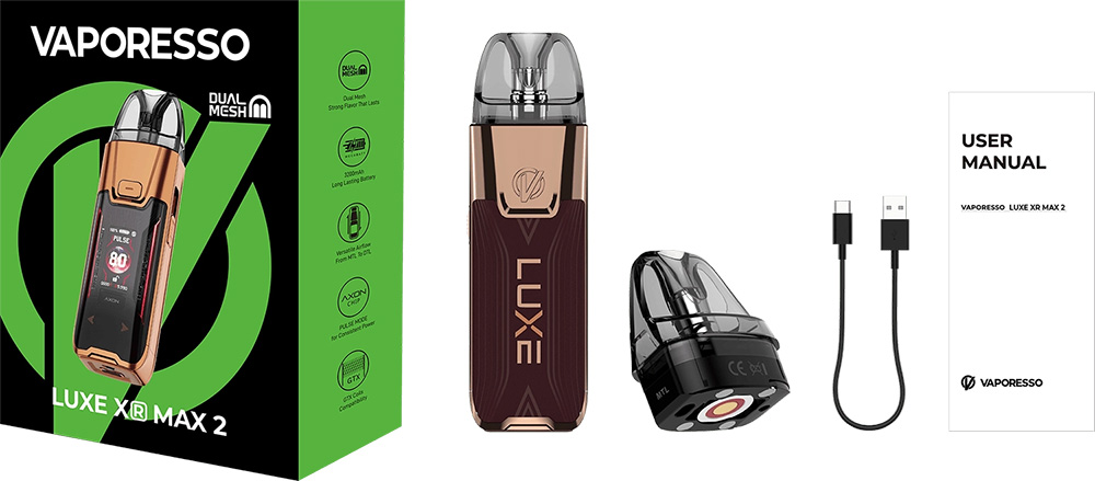 Что в комплекте Vaporesso LUXE XR MAX 2
